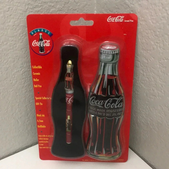 Coca Cola Collectible Ball Pen and Gift Tin - Picture 1 of 2